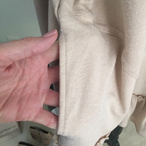 Easel - Cozy Oversized Pink Ruffle Hem Hoodie, size L - Picture 7 of 10